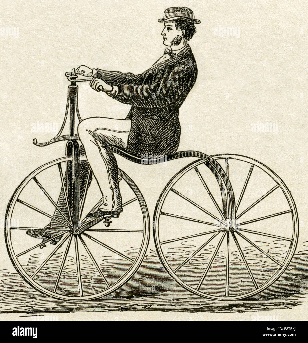 Trasporto / trasporto, bicicletta, Hanton's Velocipede / velo / bike,  illustrazione da : Illucrirt Zeitung, No. 1319, 10. 10. 1868.,  diritti-aggiuntivi-clearences-non disponibile Foto stock - Alamy