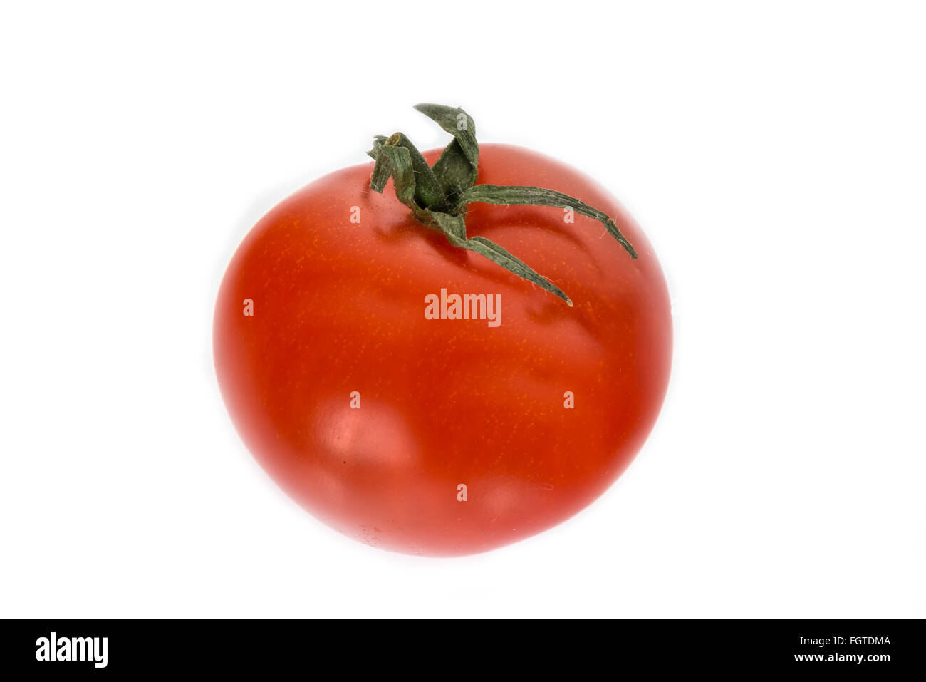 Pomodoro su sfondo bianco Foto Stock