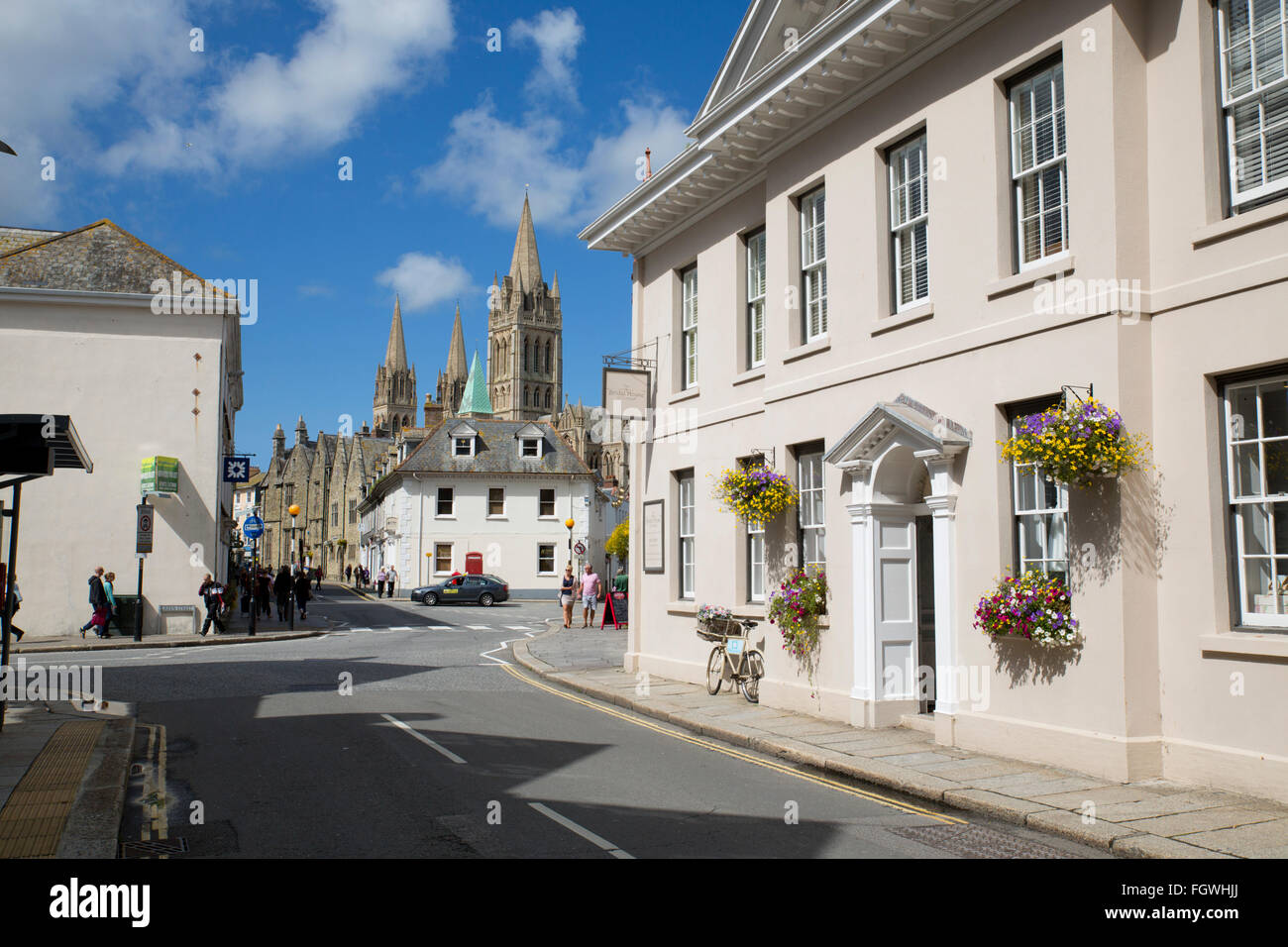 Truro;Princes Street; Cornovaglia; Regno Unito Foto Stock