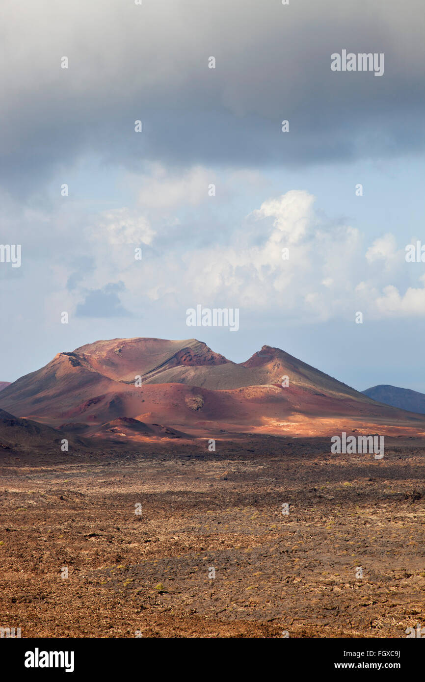 La Ruta de los vulcani, Parque Nacional de Timanfaya, Lanzarote, Isole canarie, Spagna, Europa Foto Stock