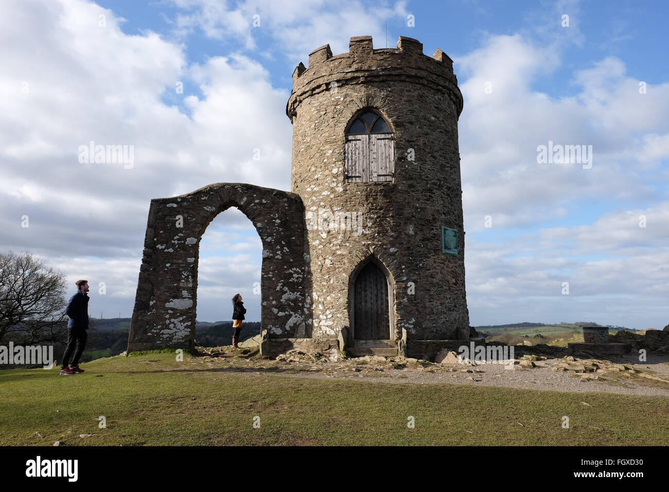 Soleggiato ma chili al giorno a Glenfield Lodge Park Tower è denominato vecchio giovanni Foto Stock