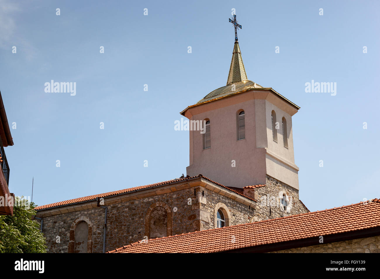 La dormizione della Theotokos Chiesa, Nessebar, Bulgaria Foto Stock