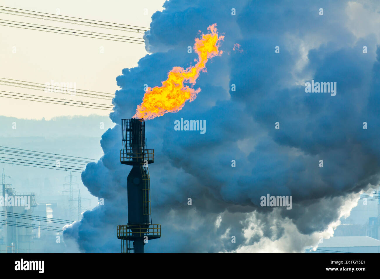 Cokerie, Prosper Haniel, Bottrop, Germania, cannello a gas. Foto Stock