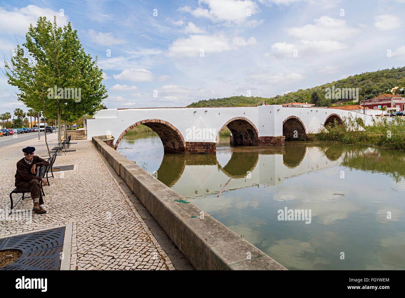 Ponte romano, Silves, Algarve, PORTOGALLO Foto Stock