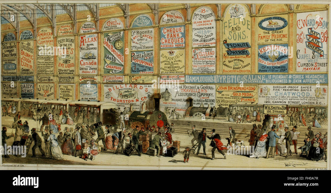 Una storia della pubblicità fin dai primi tempi - illustrato da aneddoti curiosi, campioni e cenni biografici (1874) Foto Stock