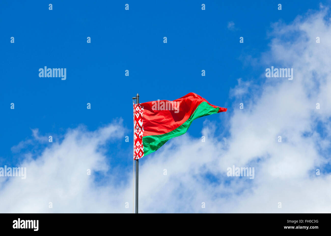 bandiera della Bielorussia Foto Stock