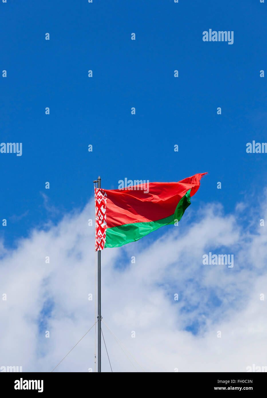 Bandiera della Bielorussia Foto Stock