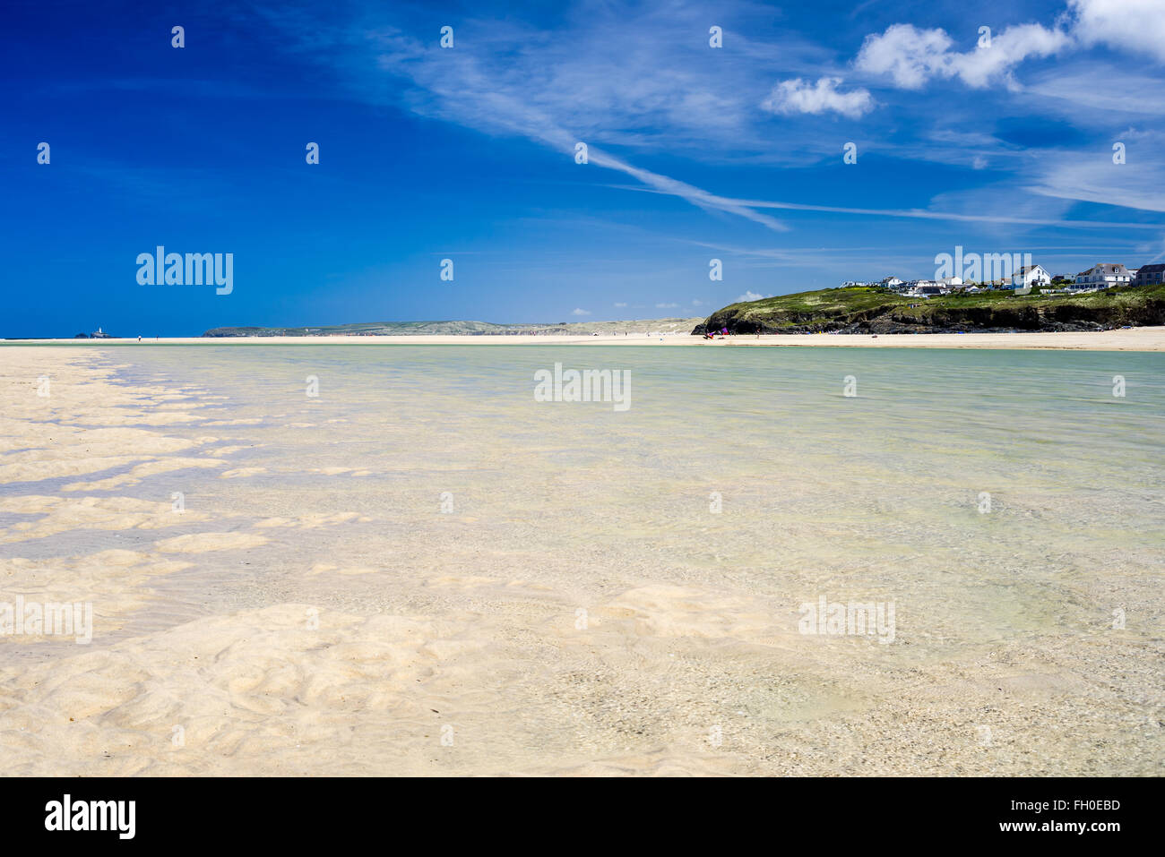 La bellissima Porthkidney Sands Beach Lelant vicino a St Ives Bay Cornwall Inghilterra UK Europa Foto Stock