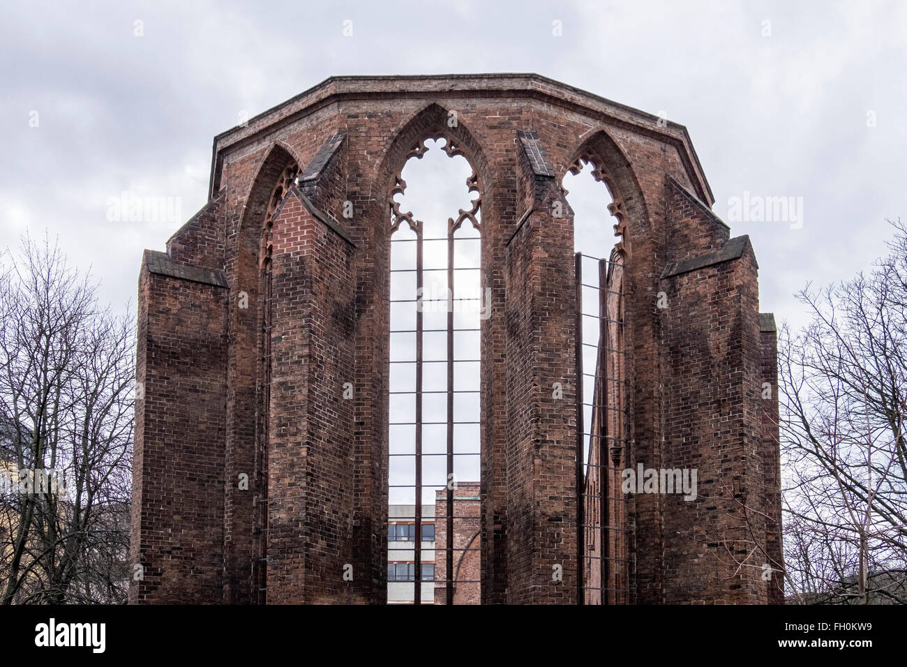 Berlin Abbazia francescana, Franziskaner-Klosterkirche. Rovine del monastero medievale di Berlino città vecchia Foto Stock