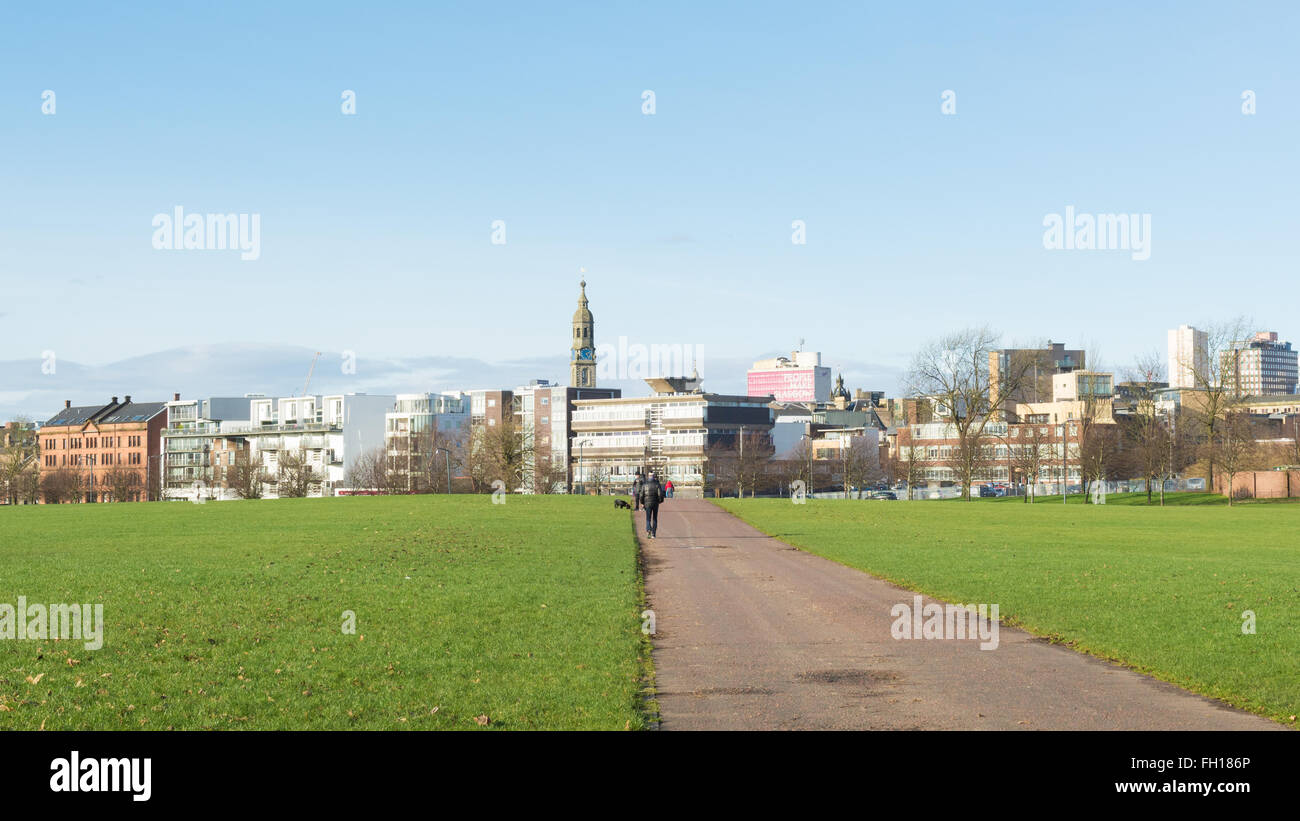 Glasgow Green - il più antico di Glasgow parchi pubblici Foto Stock