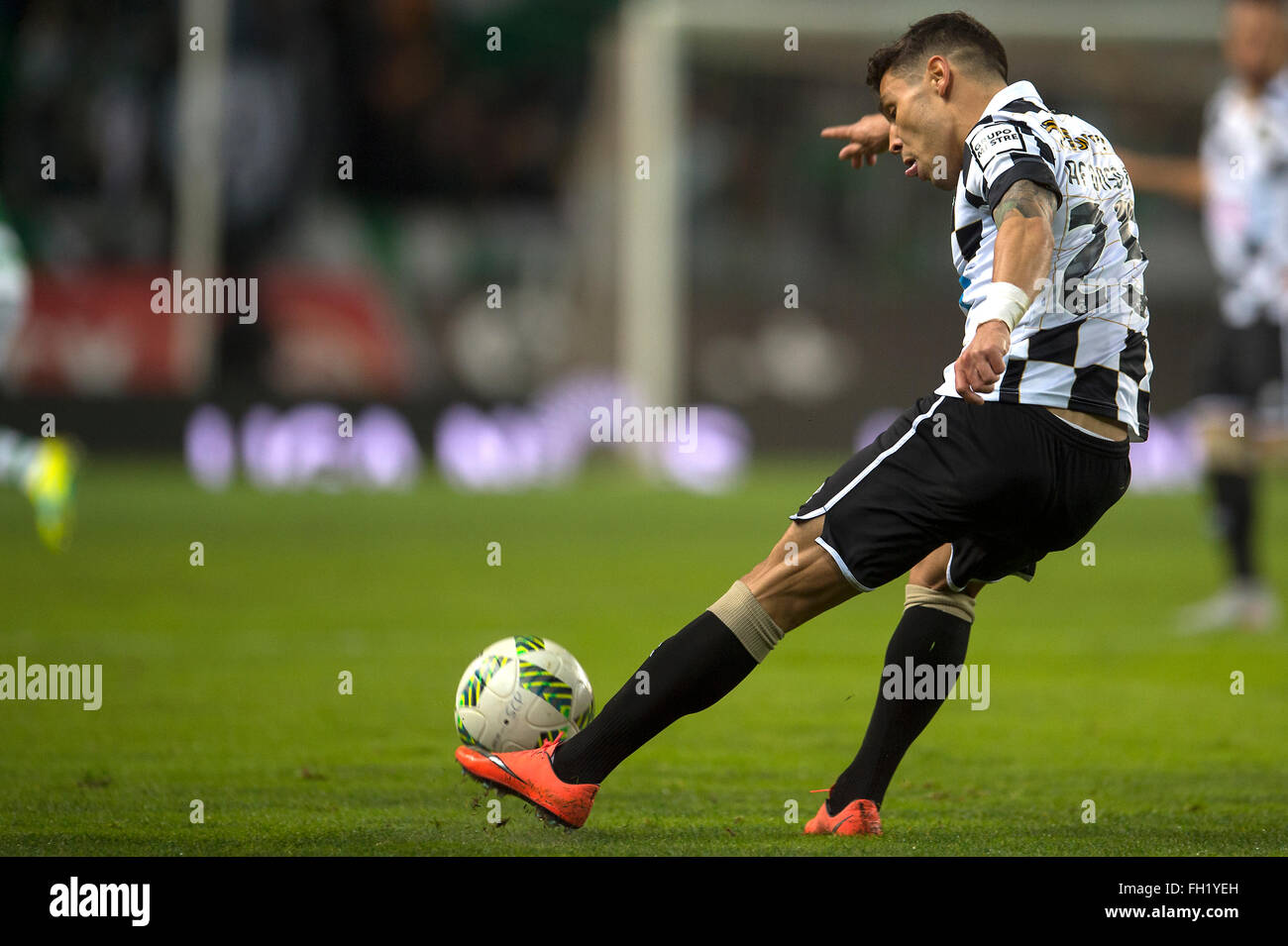 Sporting ganha por 2-0 ao Boavista e garante o primeiro lugar na portuguesa primeira liga.Lisbona, Portogallo, sulla fev 18, 2016. (Foto di Gonçalo Silva) Foto Stock