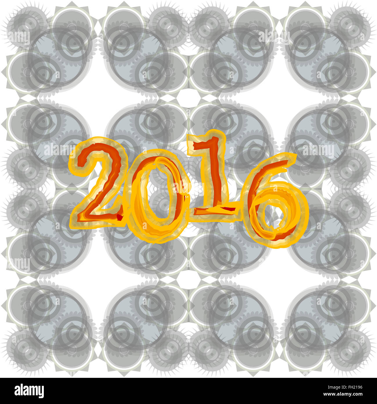 Felice anno nuovo 2016 saluto creative design della scheda Foto Stock