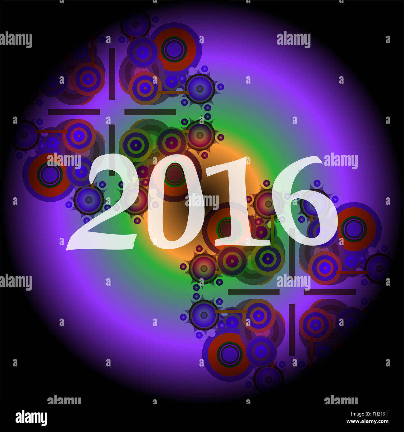 2016 saluto creative design della scheda Foto Stock