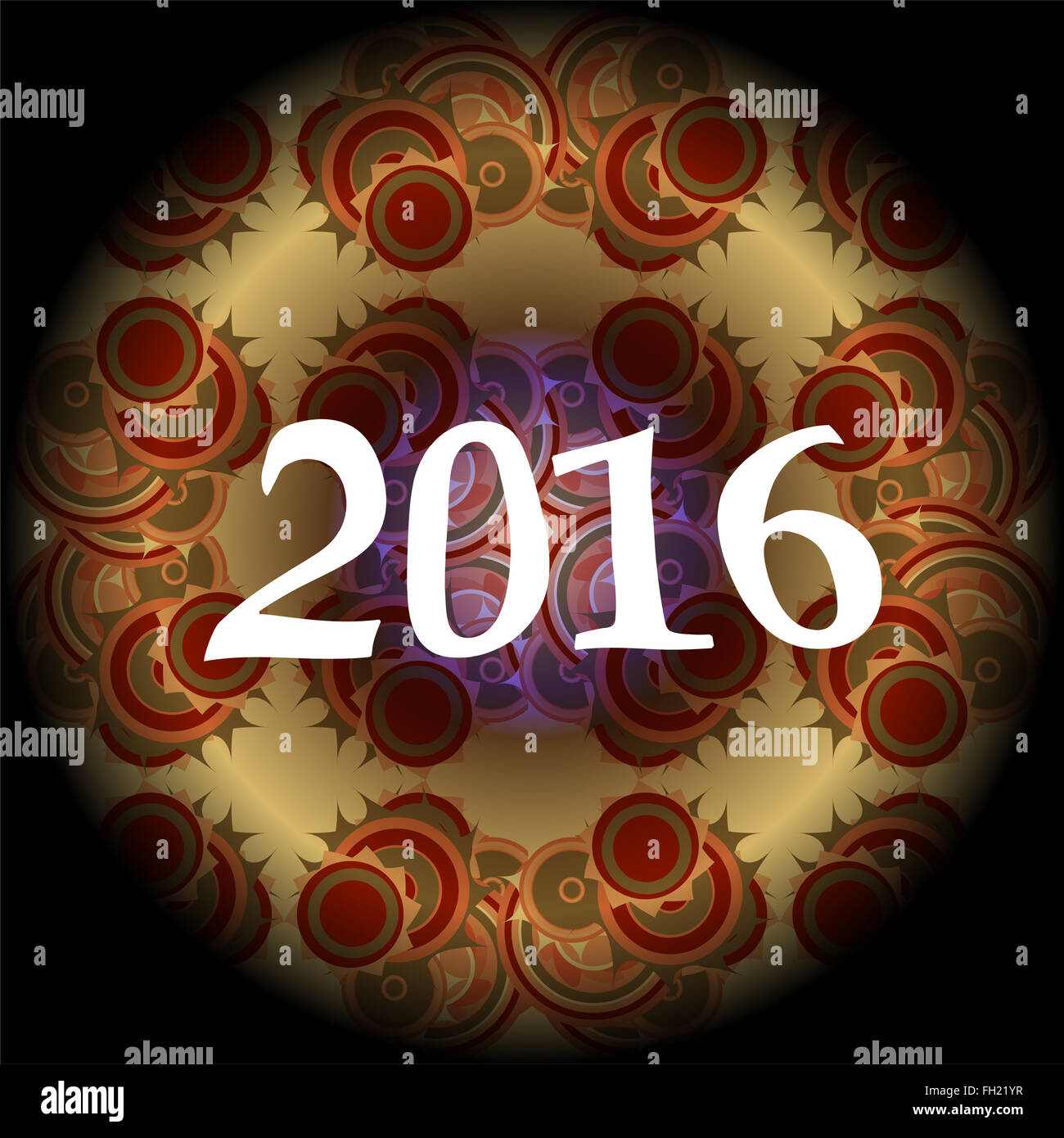 Felice anno nuovo 2016 saluto creative design della scheda Foto Stock