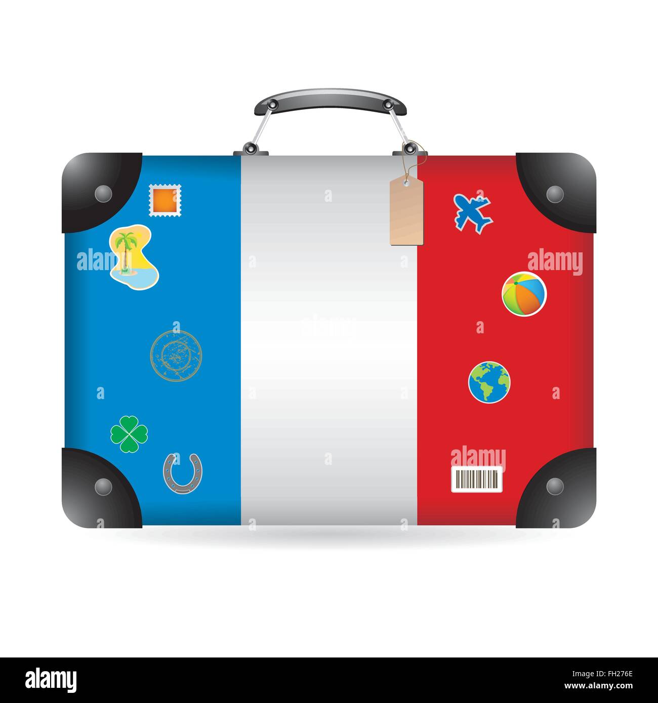 Bandiera della Francia sul sacchetto Illustrazione Vettoriale