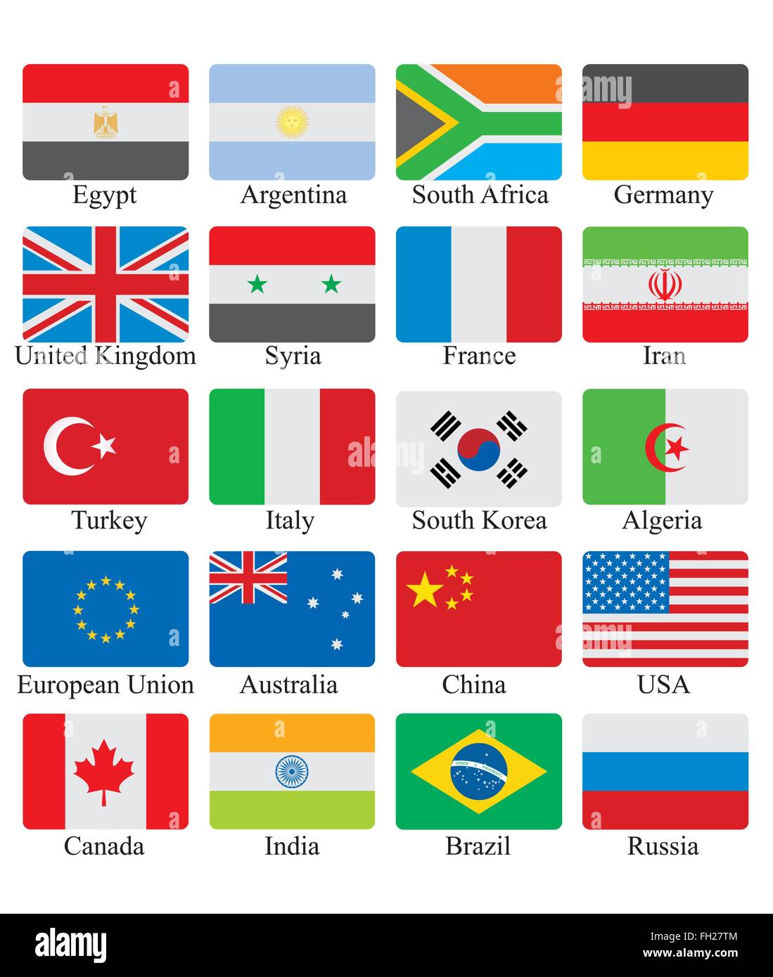 set di bandiere Illustrazione Vettoriale