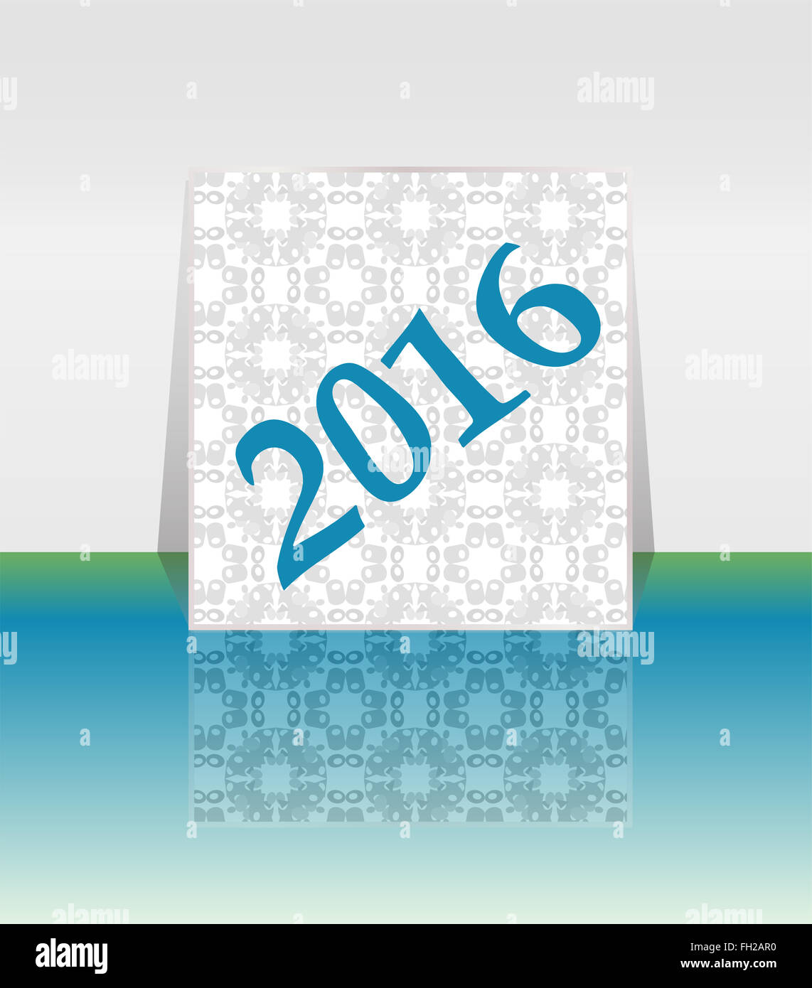 2016 Anno nuovo segno su sfondo astratto, invito carta di serie Foto Stock