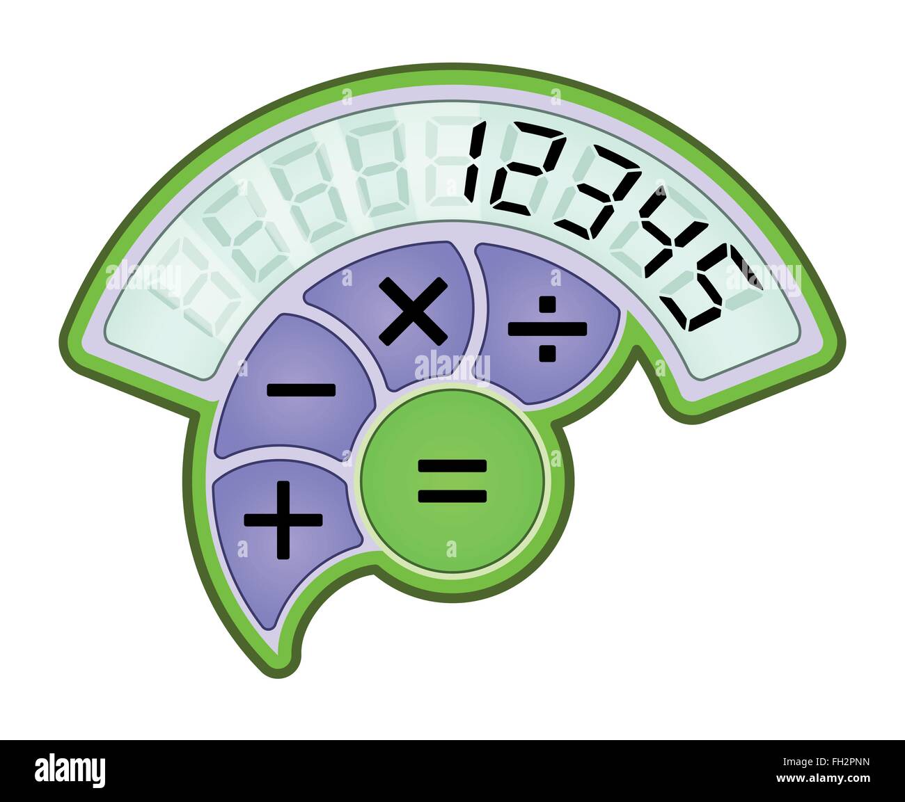 Moderna icona Calcolatrice Illustrazione Vettoriale