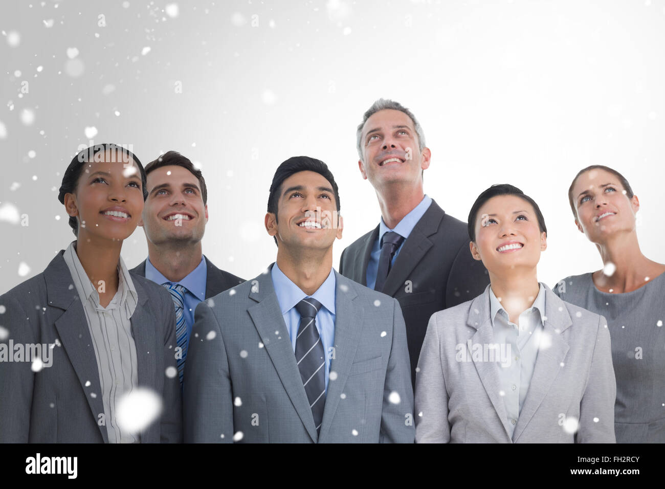 Immagine composita della gente di affari cercando in office Foto Stock