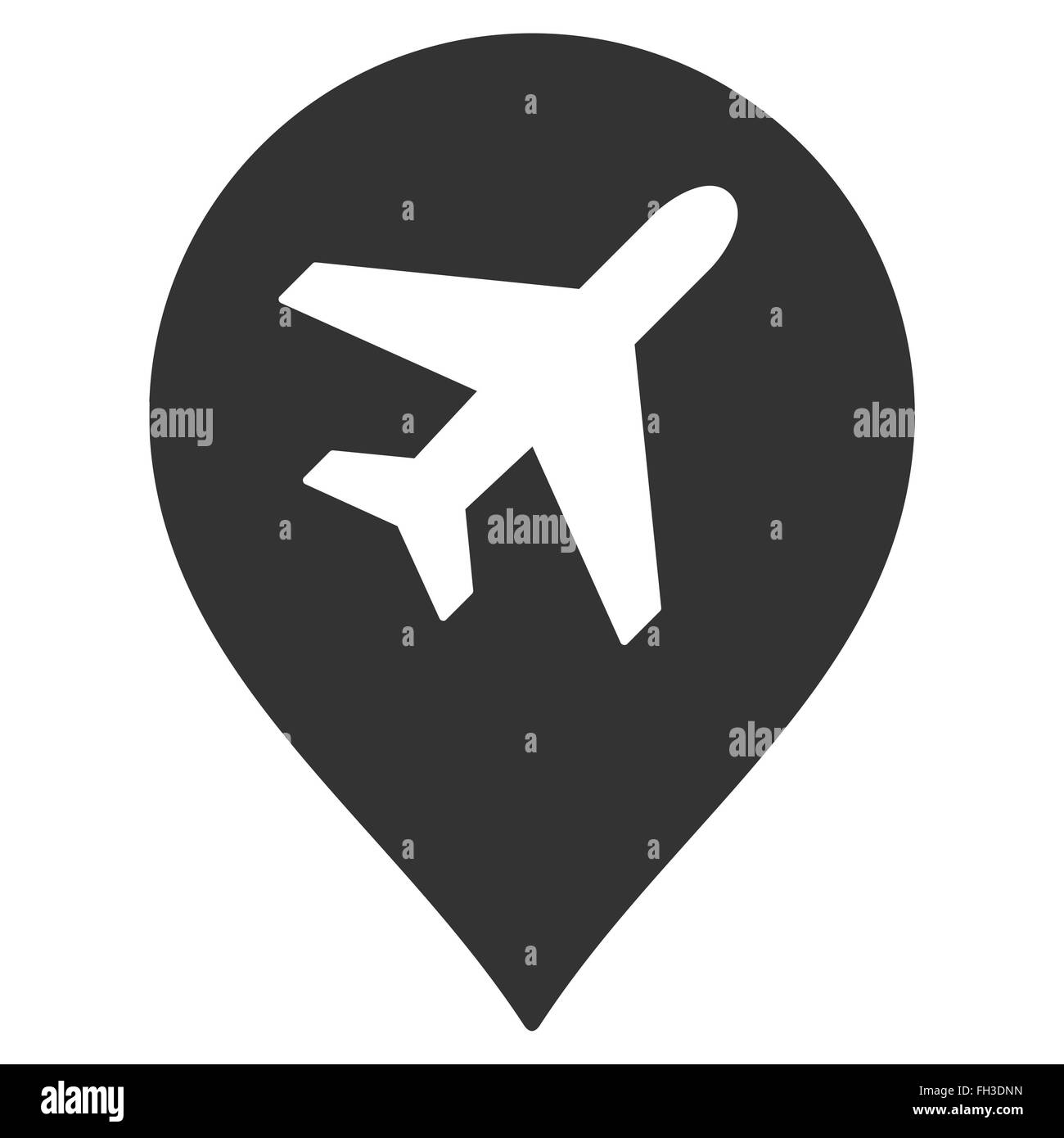 Aeroporto marcatore icona piatta Foto Stock