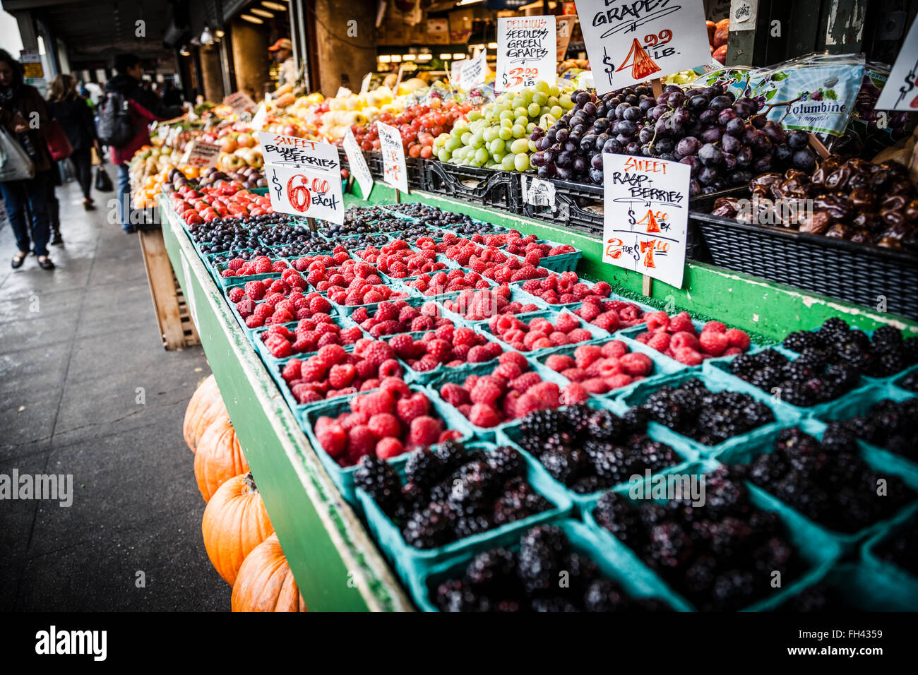 Il Pike Place Market, Seattle, nello stato di Washington Foto Stock