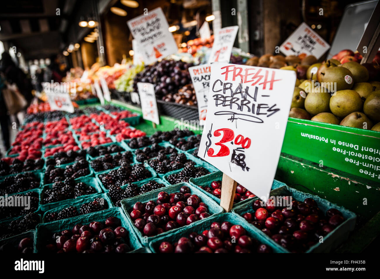 Il Pike Place Market, Seattle, nello stato di Washington Foto Stock