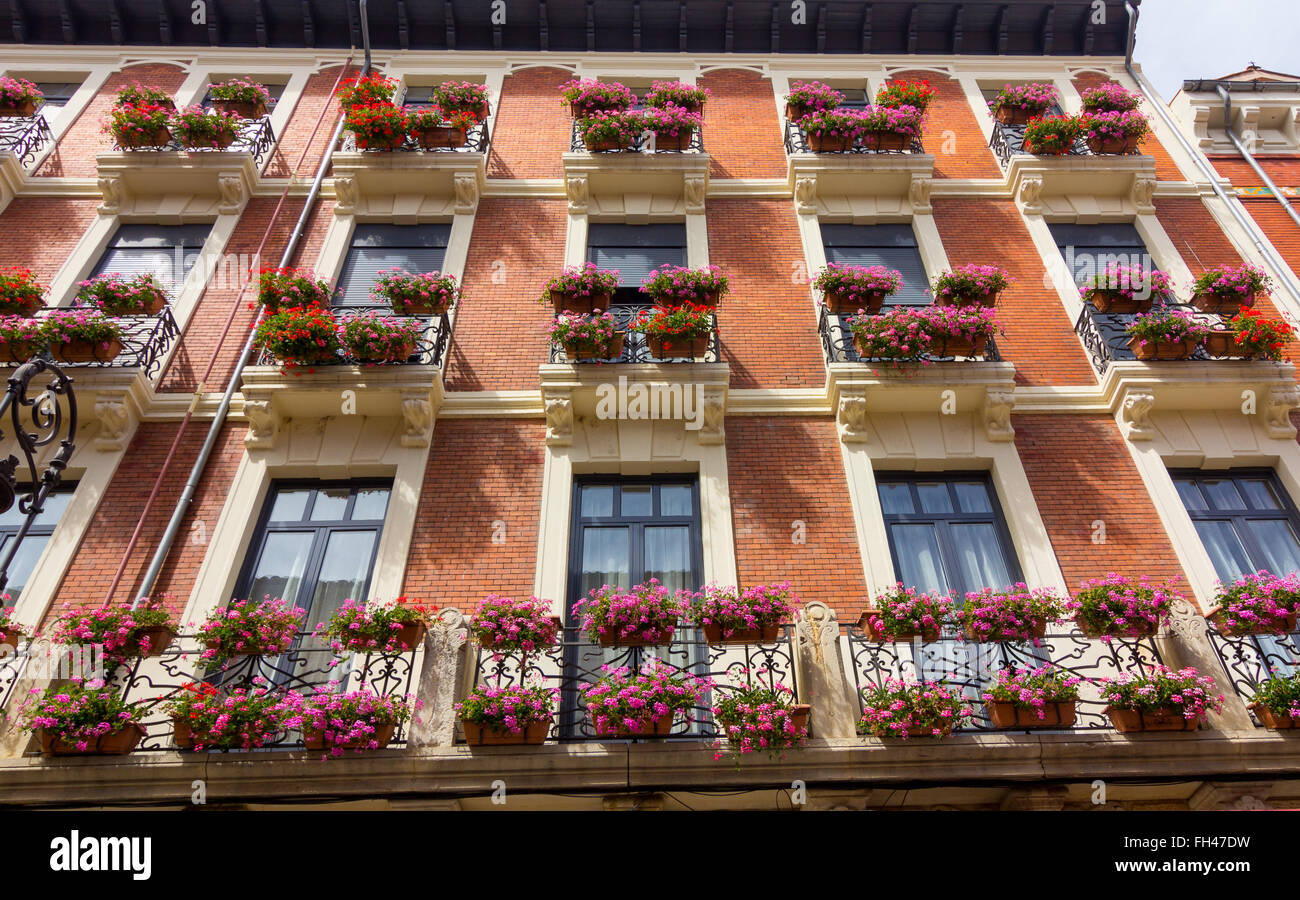 Vecchio edificio nella città di Leon in Spagna Foto Stock