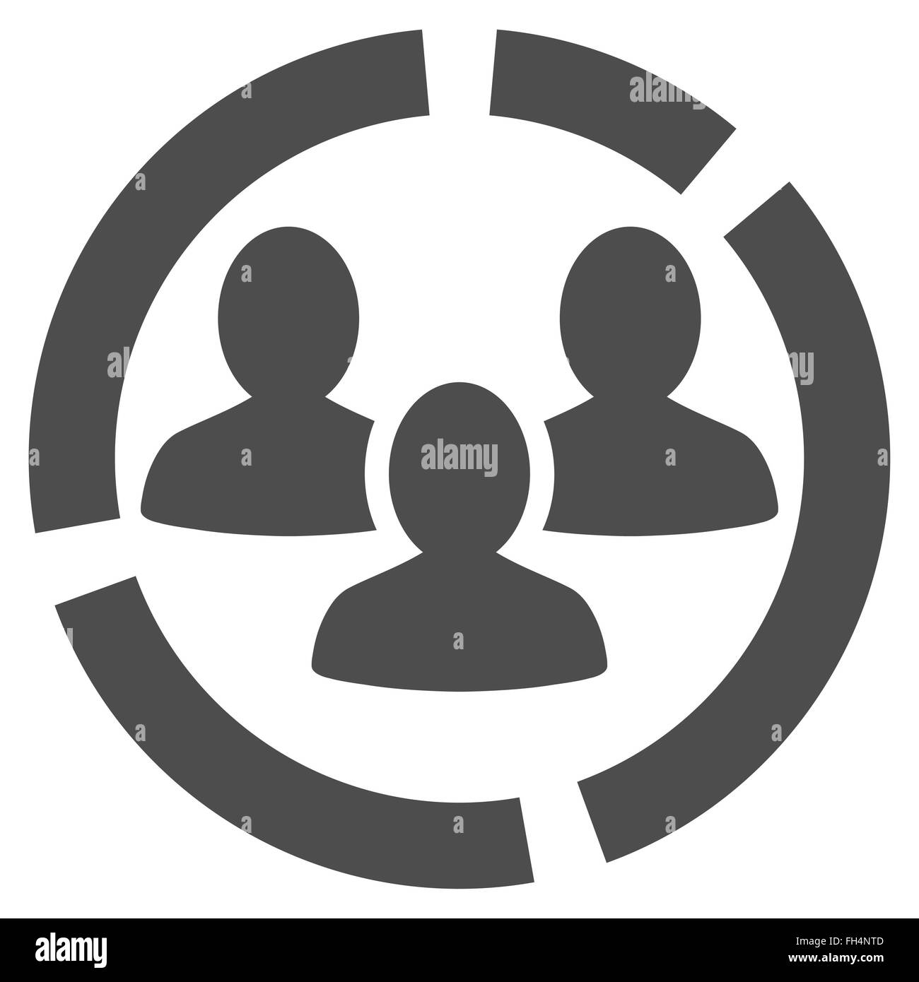 Demografia diagramma icona dal Business Set bicolore Foto Stock