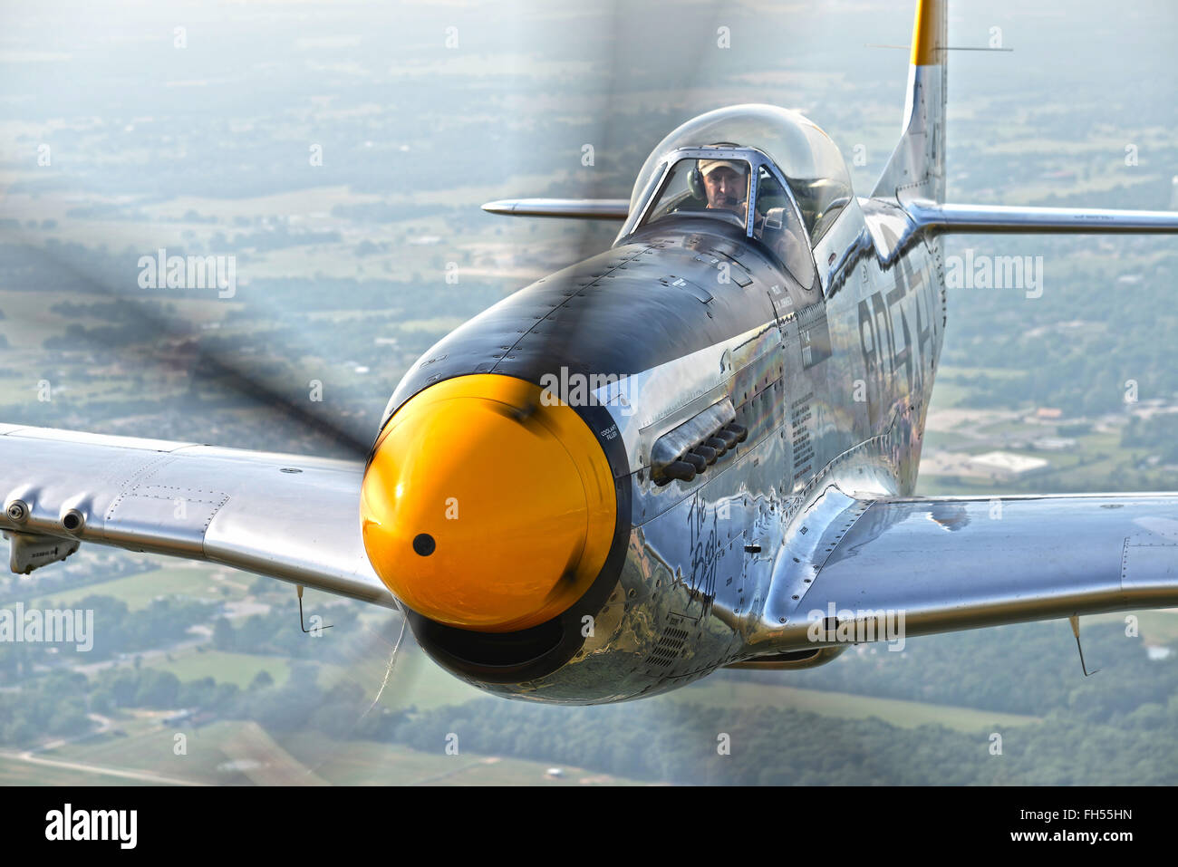 WWII North American P Mustang Fighter aereo Foto Stock