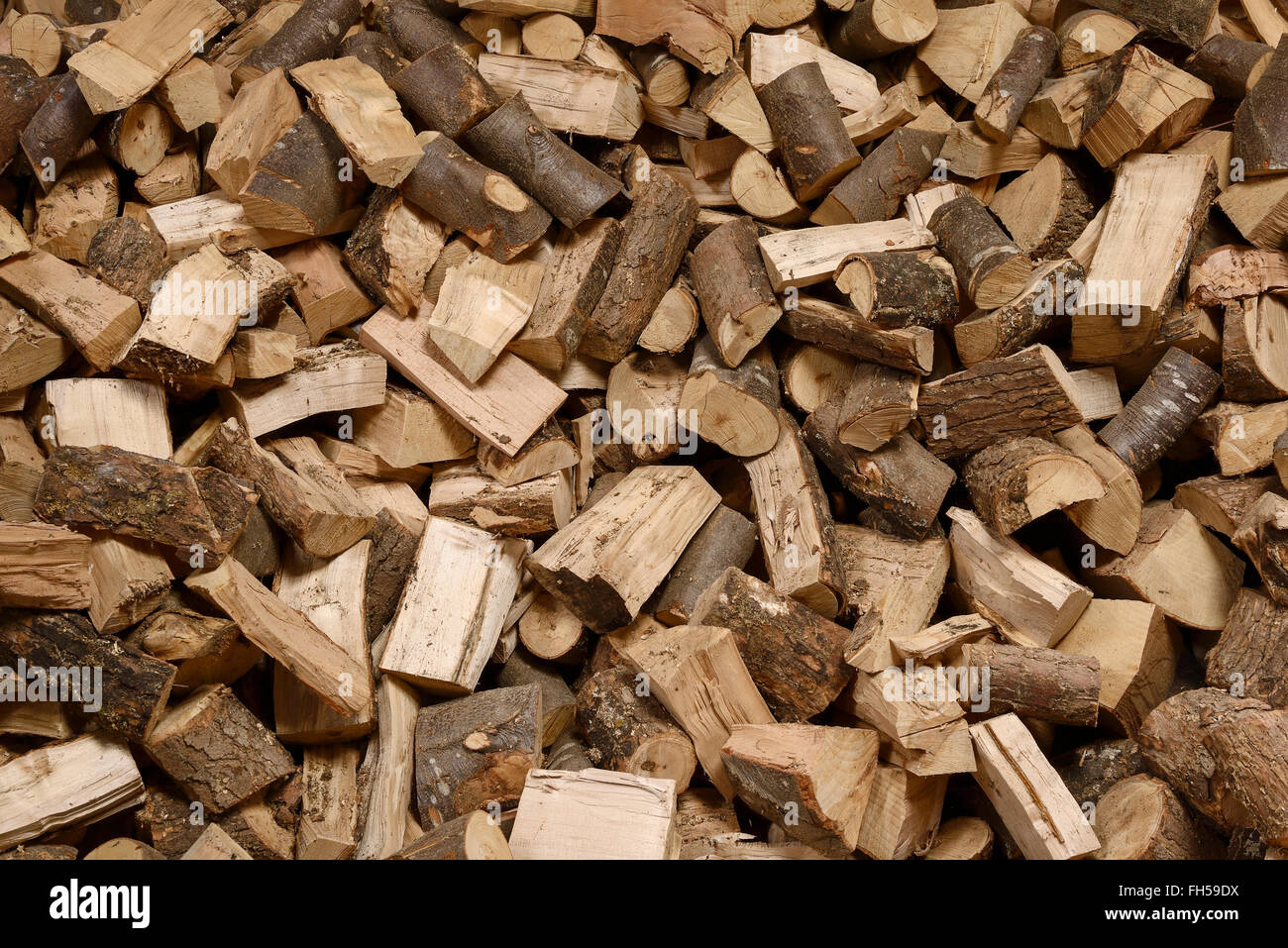 Sfondo astratto di trito di ciocchi di legna Foto Stock