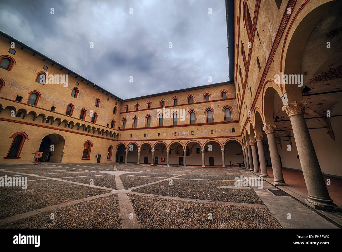 Milano, Italia: Castello Sforzesco, Castello Sforzesco Foto Stock