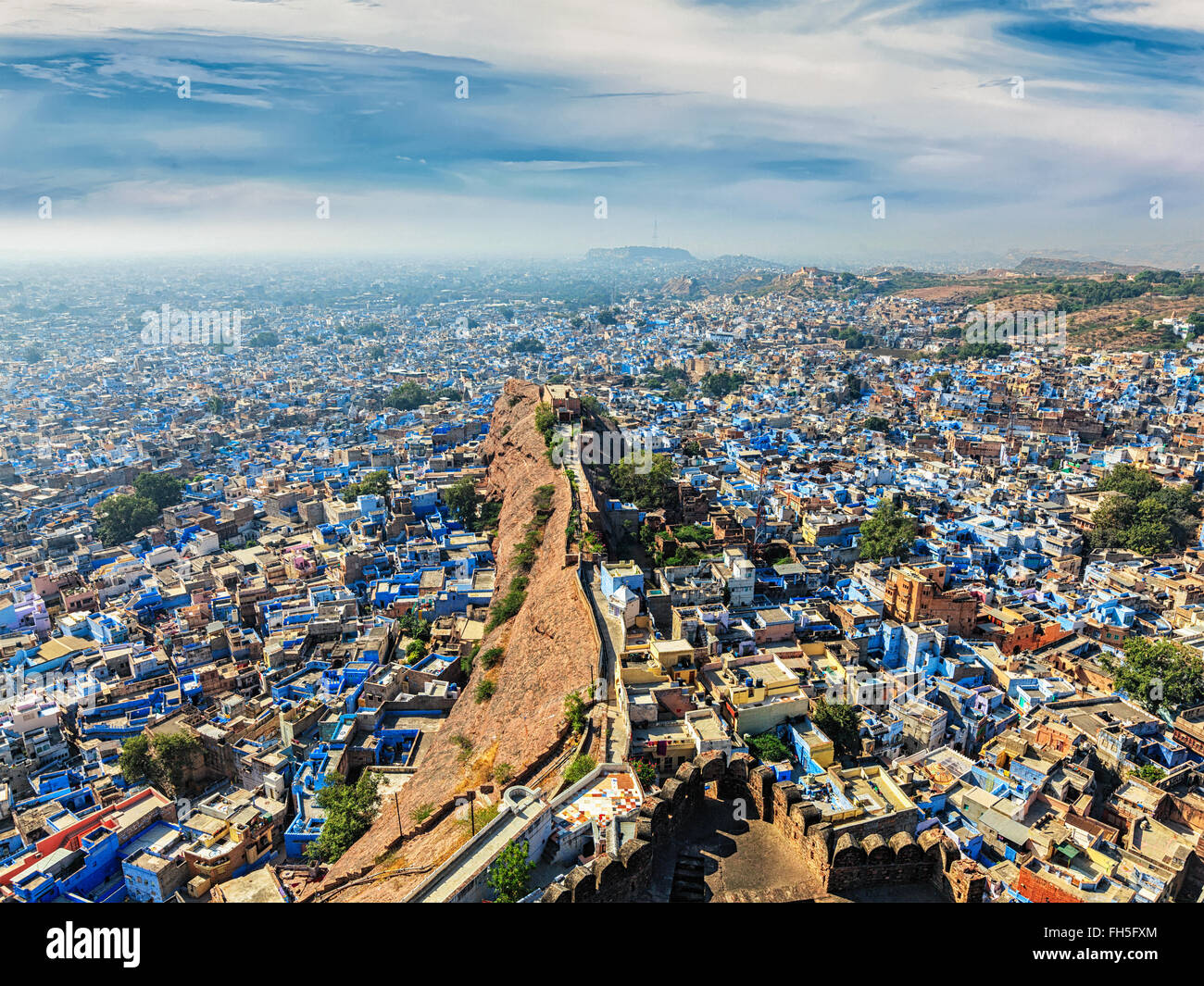 Jodhpur la città blu, Rajasthan, India Foto Stock