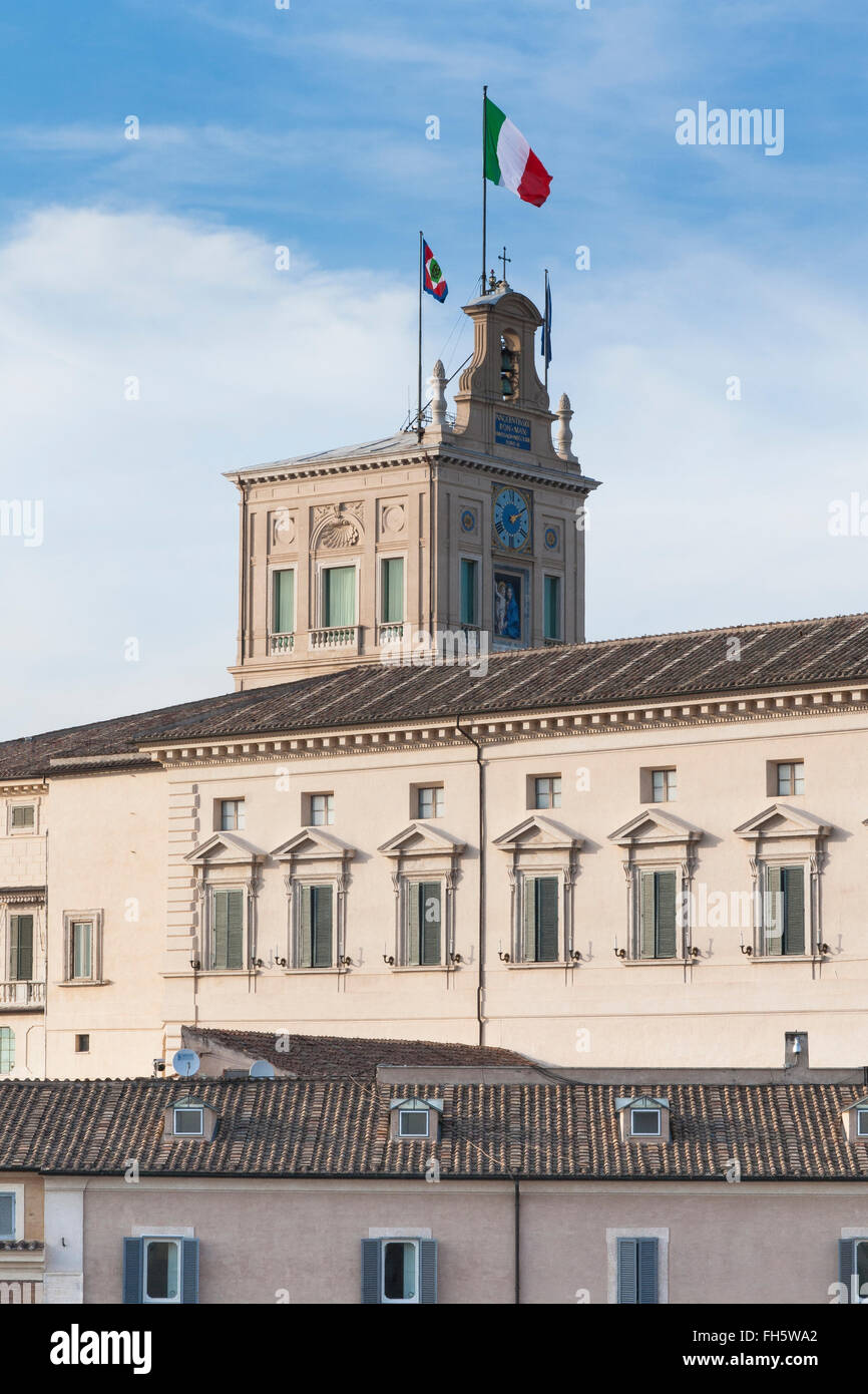 Palazzo del Quirinale. Residenza principale del Presidente della Repubblica Italiana Foto Stock