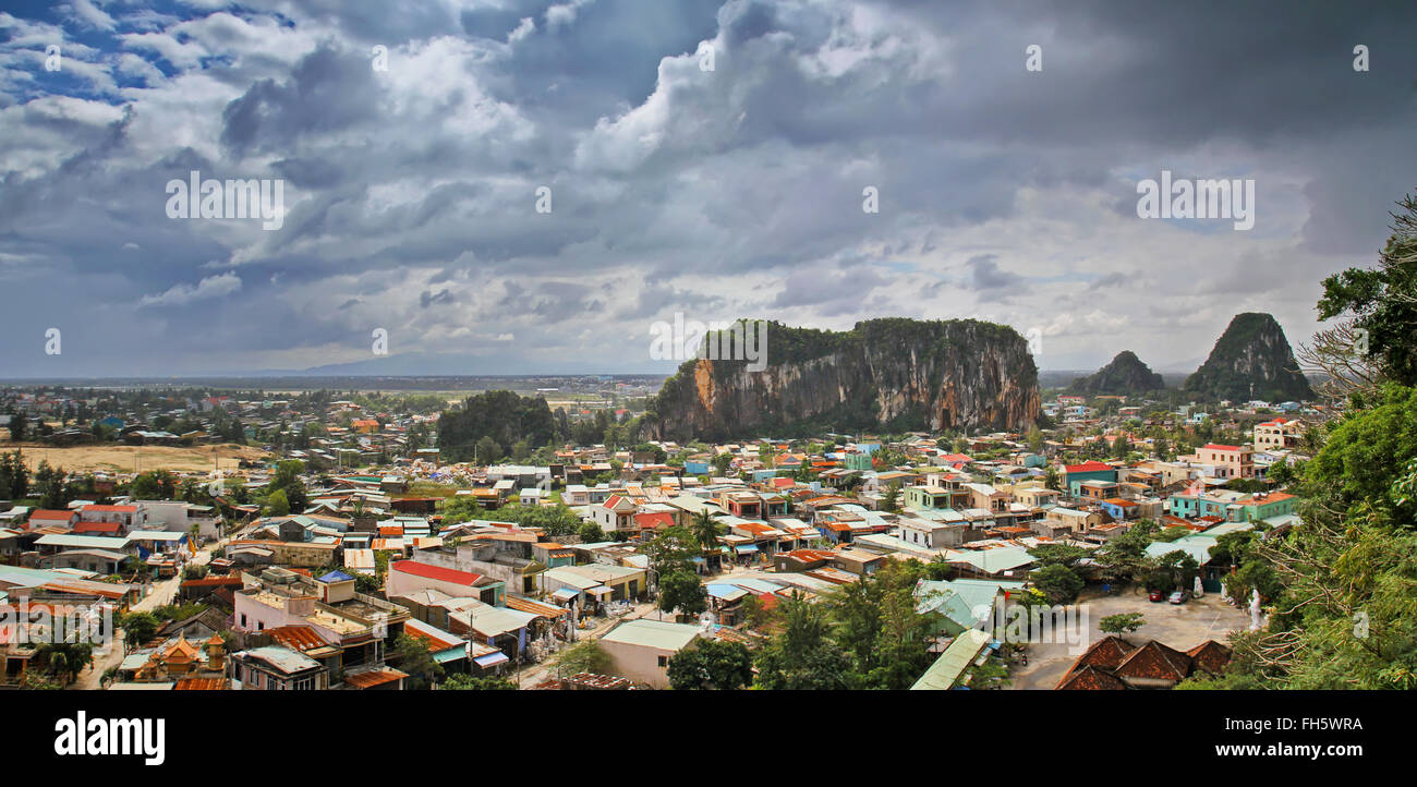 Vista dalle montagne di marmo, Da Nang, Vietnam Foto Stock
