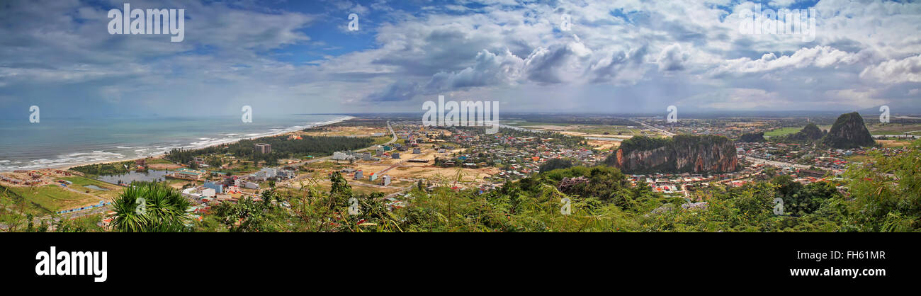 Vista dalle montagne di marmo, Da Nang, Vietnam Foto Stock