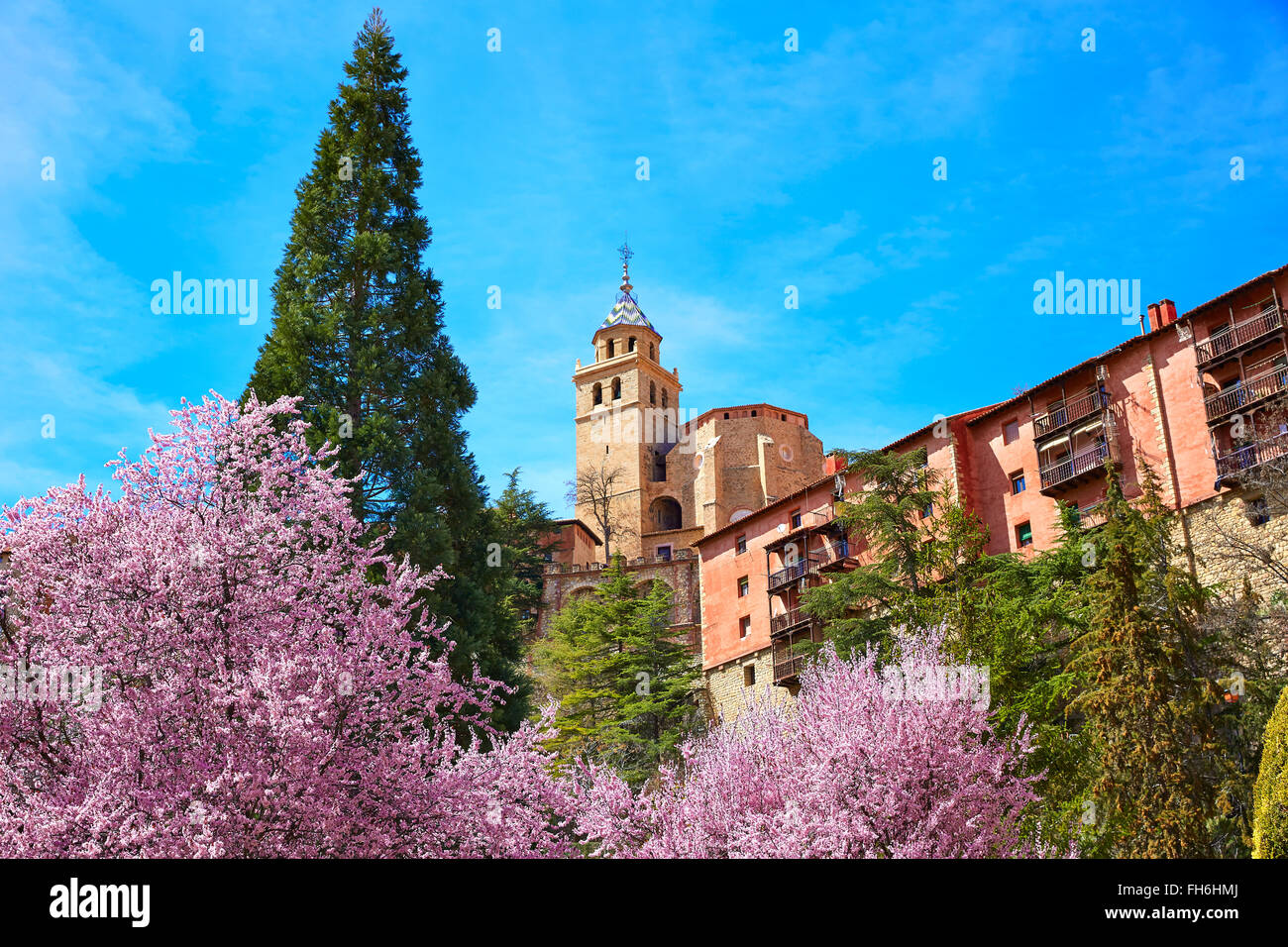 Albarracin città medievale in Teruel patrimonio mondiale in Spagna Foto Stock