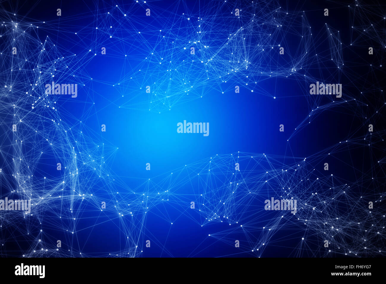 Abstract la tecnologia Blu, business o sfondo della scienza, futuristico di linee e forme Foto Stock