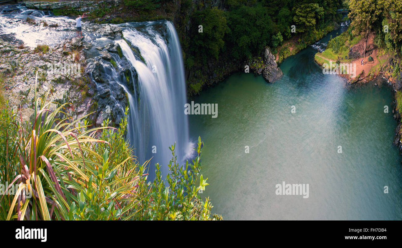 La cortina di classici come cade di Nuova Zelanda nord terra. Si trova a Whangarei riserva paesaggistica Foto Stock