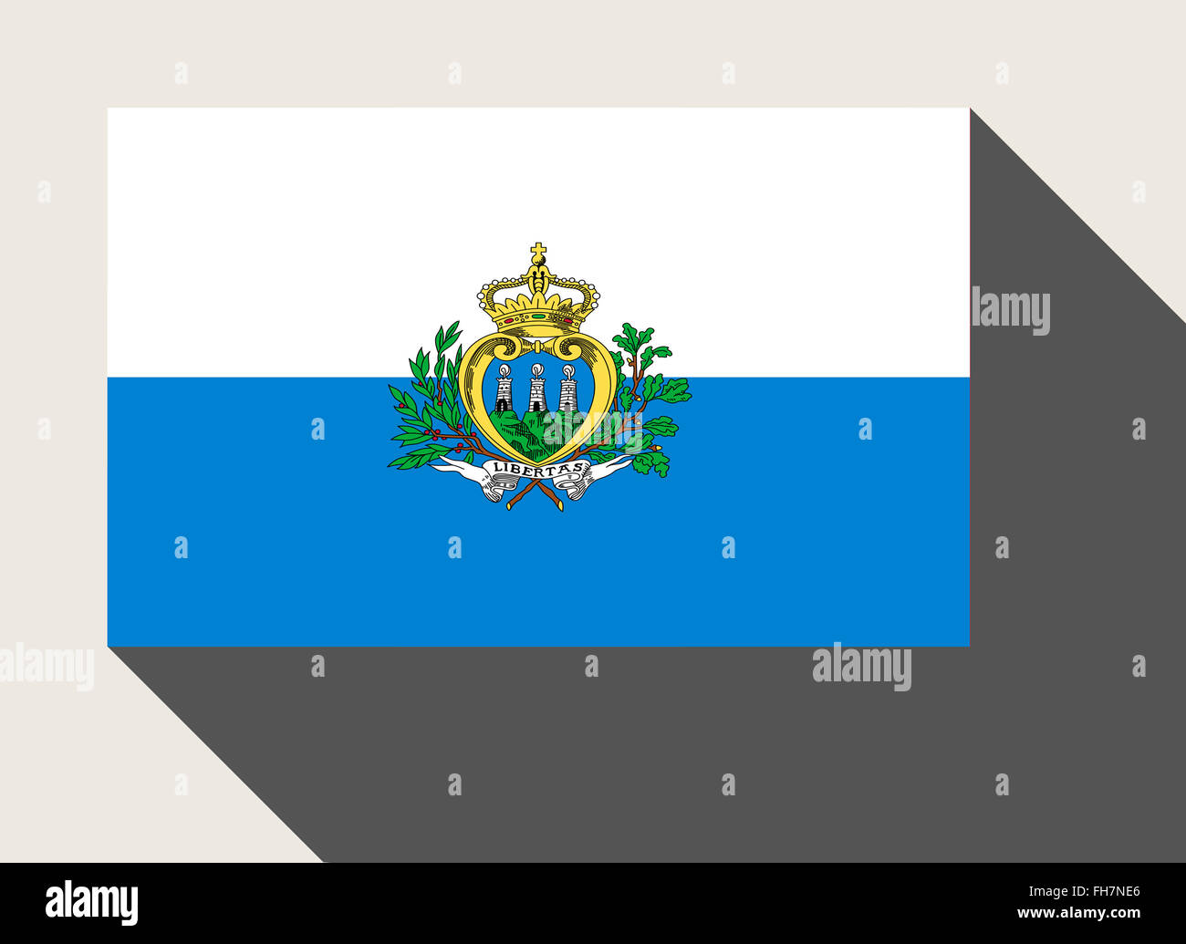 San Marino bandiera in flat web design di stile. Foto Stock