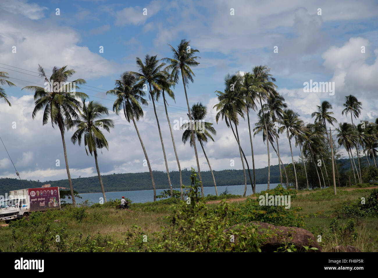 La campagna fuori di Sihanoukville, Cambogia Foto Stock