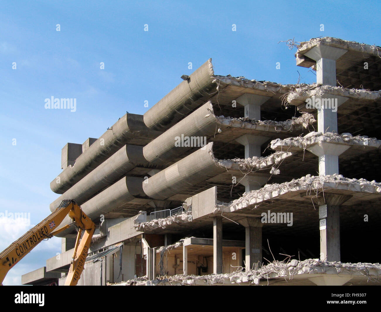 Demolizione del Tricorno centro shopping di Portsmouth Inghilterra Regno Unito Foto Stock