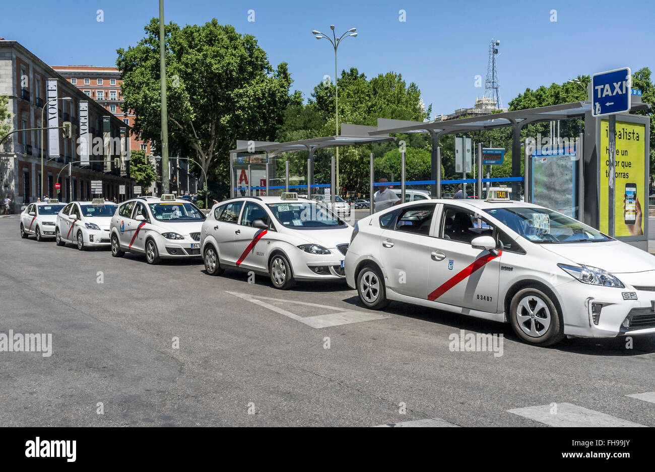 Madrid. Taxi. Foto Stock