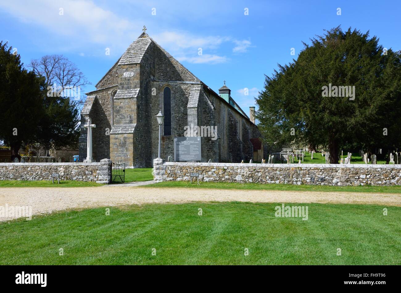 Beaulieu Abbey chiesa parrocchiale in una bella giornata di primavera Foto Stock