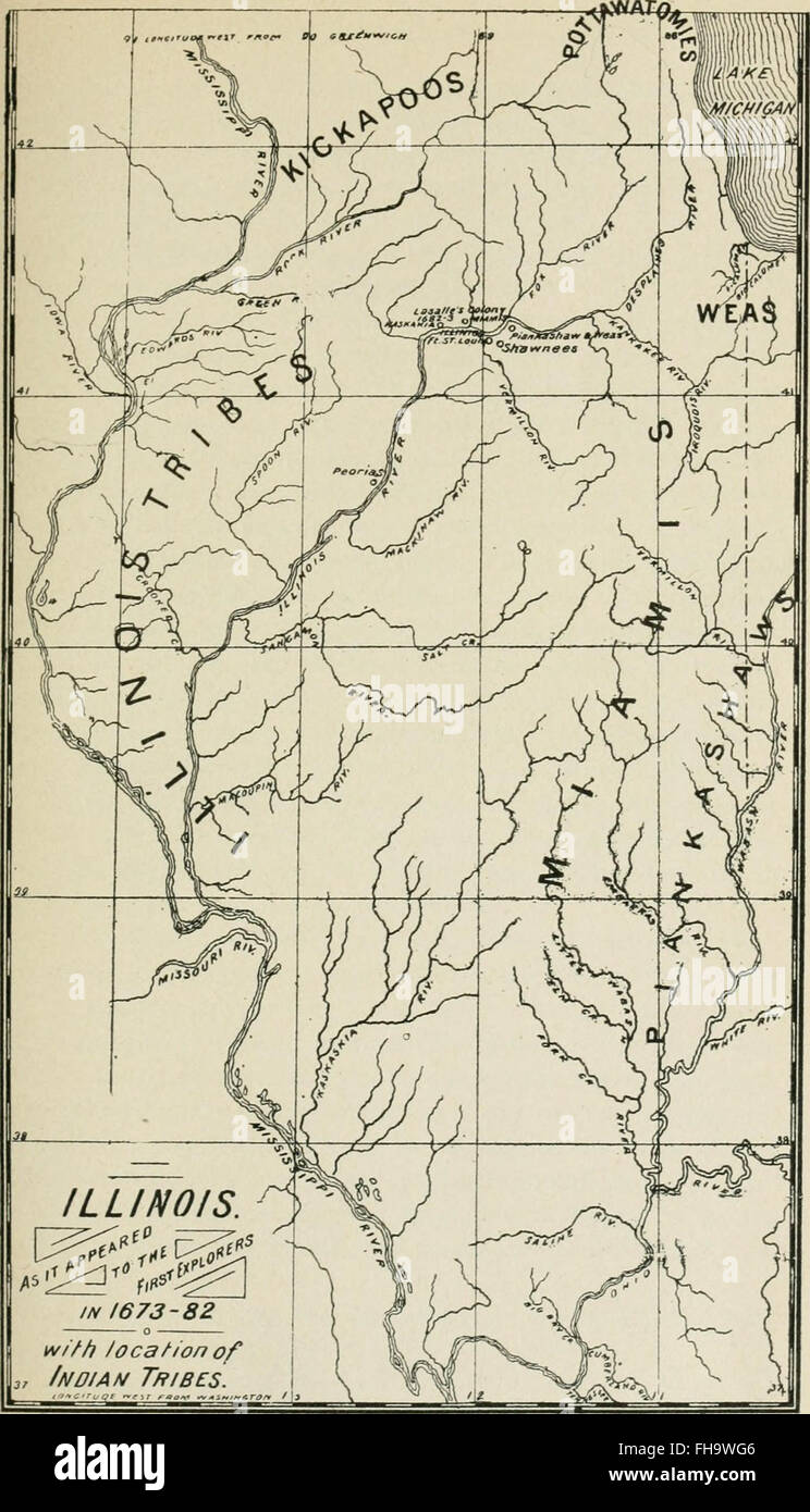 Illinois, storici e statistici, comprendente i fatti essenziali della sua piantagione e di crescita come una provincia, County, territorio, e stato. Derivato da più fonti autentiche, compresi originale Foto Stock