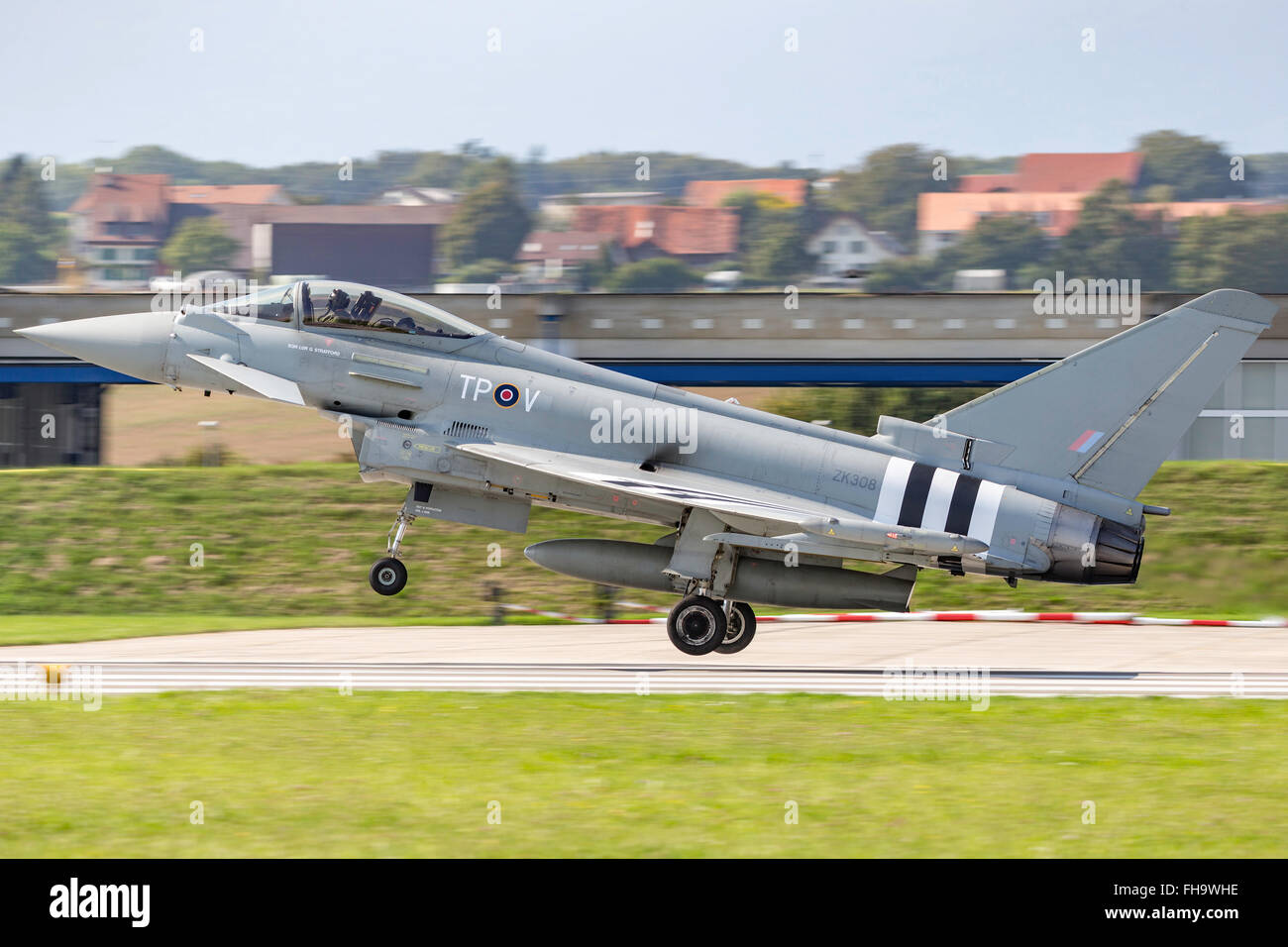 Royal Air Force (RAF) Eurofighter EF-2000 Typhoon multirole fighter aircraft ZK308 Foto Stock