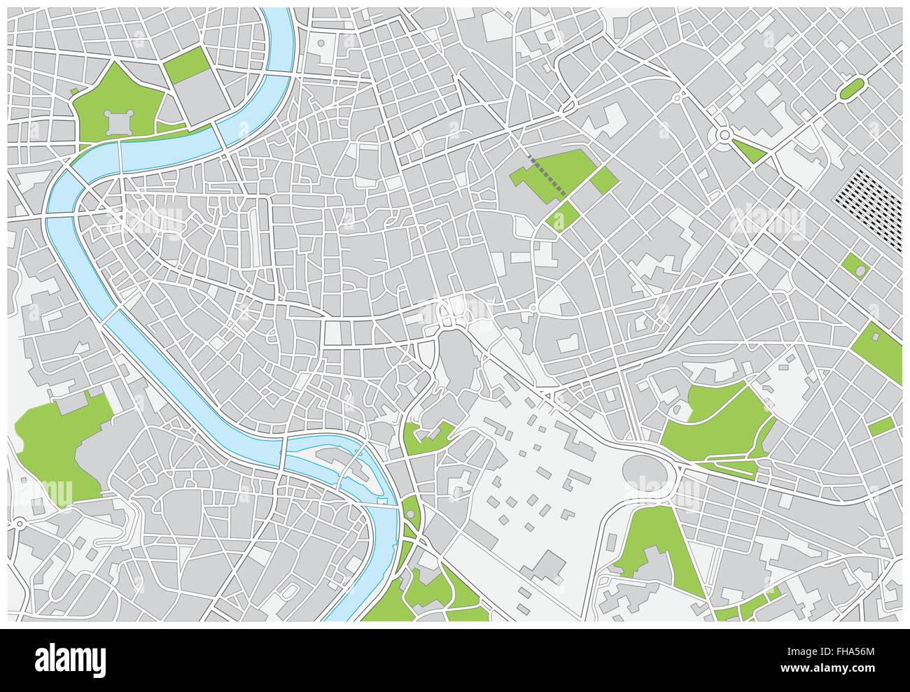 Mappa della città di Roma Illustrazione Vettoriale