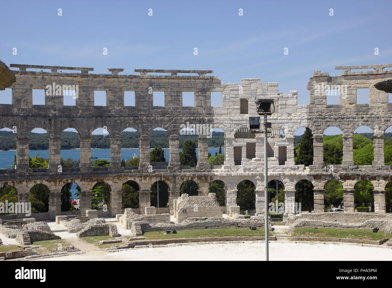 Anfiteatro romano di Pola, Istria, Croazia Foto Stock