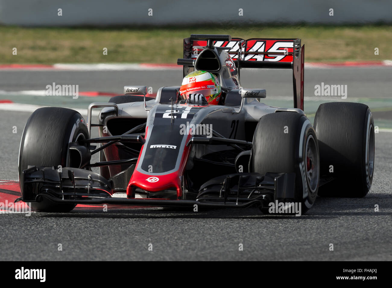 Autista Esteban Gutierrez. Team Hass. Formula Uno giorni di test sul Circuito de Catalunya. Montmelo, Spagna. Febbraio 23, 2016 Foto Stock