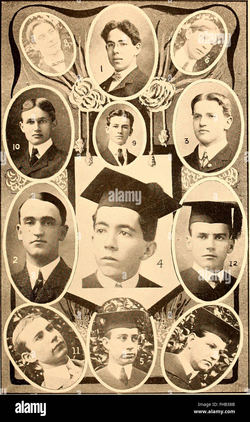 Un resoconto storico che descrive eventi e cifre significativi degli anni 1830-1905, catturando un periodo di cambiamento sociale e culturale. Foto Stock