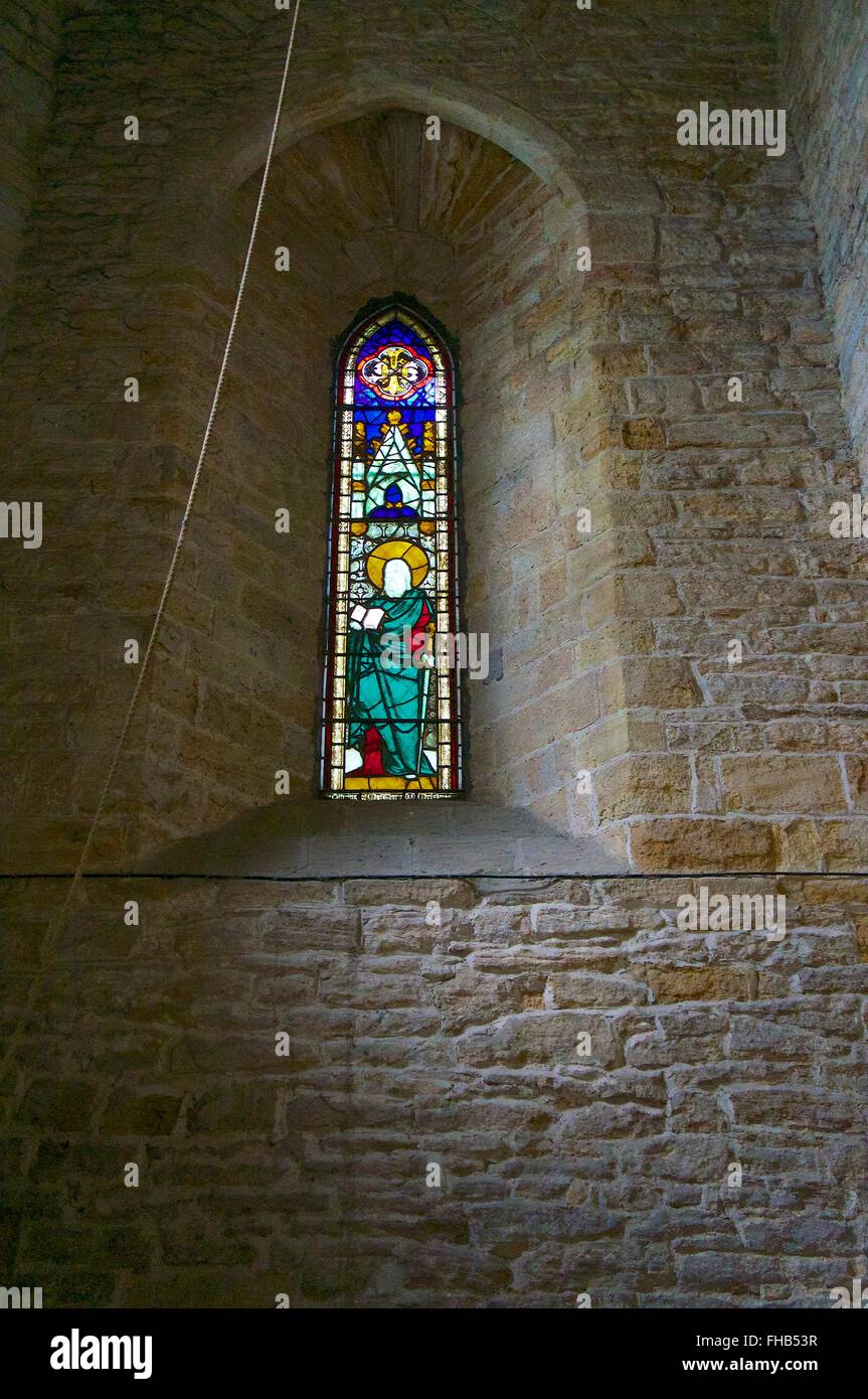 Interno del Blanchland Abbey, Blanchland, Derwent Valley, Northumberland, England, Regno Unito, Europa. Foto Stock